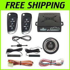 Push Start Button Remote Car Alarm with Passive Keyless Entry  Wireless Remote