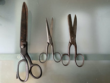 Vintage, 3 stare nożyce krawieckie, patrz zdjęcie