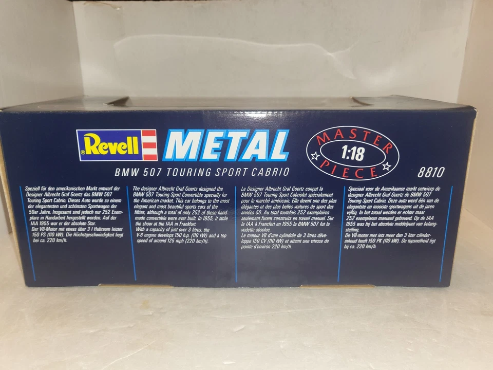 REVELL 1:18 1956 BMW 507 Touring Sport Cabriolet White - Image 3 of 4