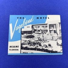 Miami Florida 1950s Vagabond Motel Illustrated Brochure Mailable Folder-Card