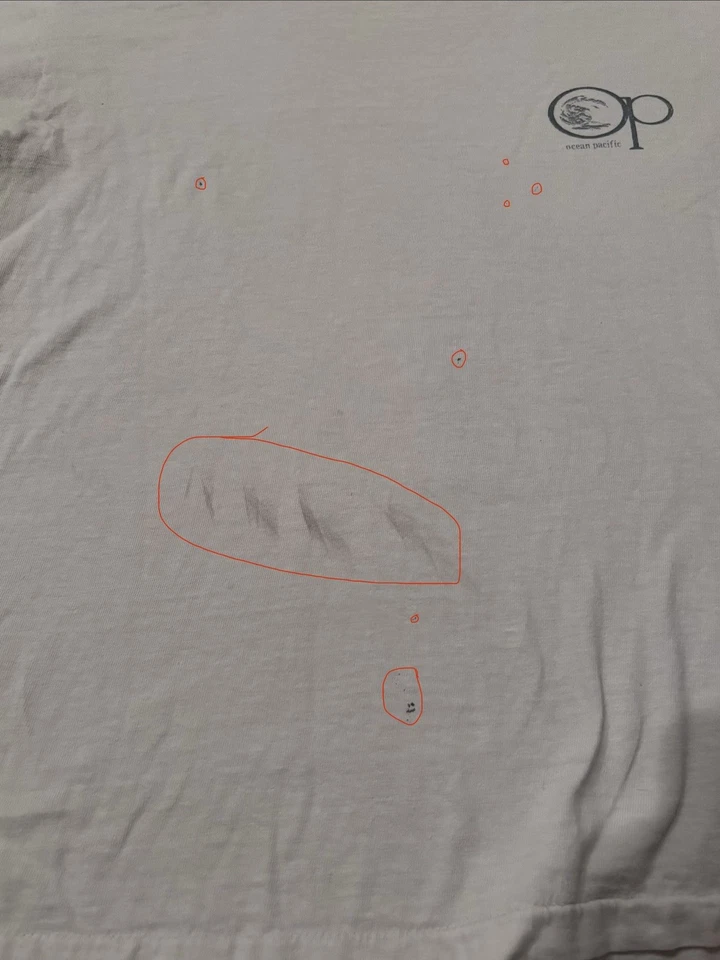Vintage Ocean Pacific OP Surf T Shirt 80s 90s Single Stitch Mens Medium White - Image 4 of 4