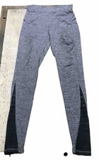 Champion Pants Small Leggings Gym Activewear - Gray Black Zipper Back Pocket