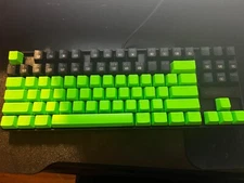 Used Redragon k552 with razer PBT green keycaps- Red Outemu switches led lights.