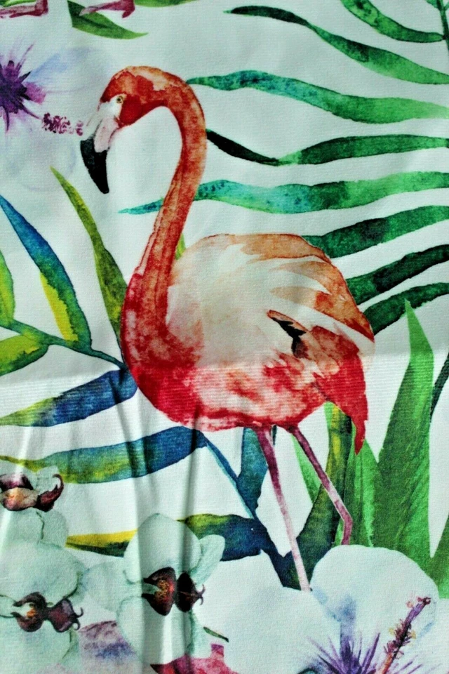 Juego de 2 fundas de almohada de hojas tropicales de flamenco de 18 x 18 pulgadas NUEVAS Foto 2 de 4