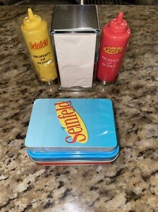 Seinfeld Monks Diner Ketchup Mustard S & P Shaker Playing Cards Tin Set NO RESRV
