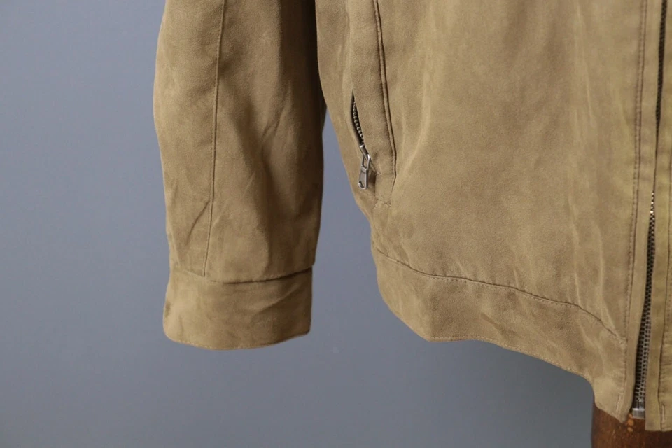 Borrelli Napoli Brown Imperfect Wool Mohair Bomber Jacket Size S/M - Image 4 of 4