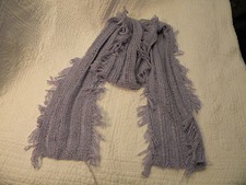 100 Acrylic purple scarf with silver shiny threads throughout, great condition