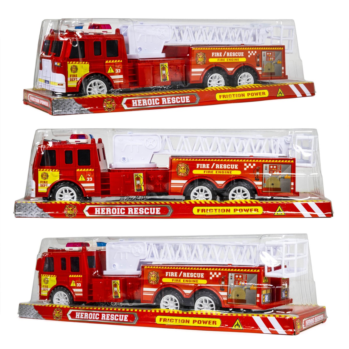 Friction Powered Fire Engineウサギヤブリキフリクショ Fire Engine Rescue Truck with Firefighter Utility Bucket | eBay