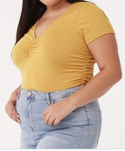 mustard yellow top plus size