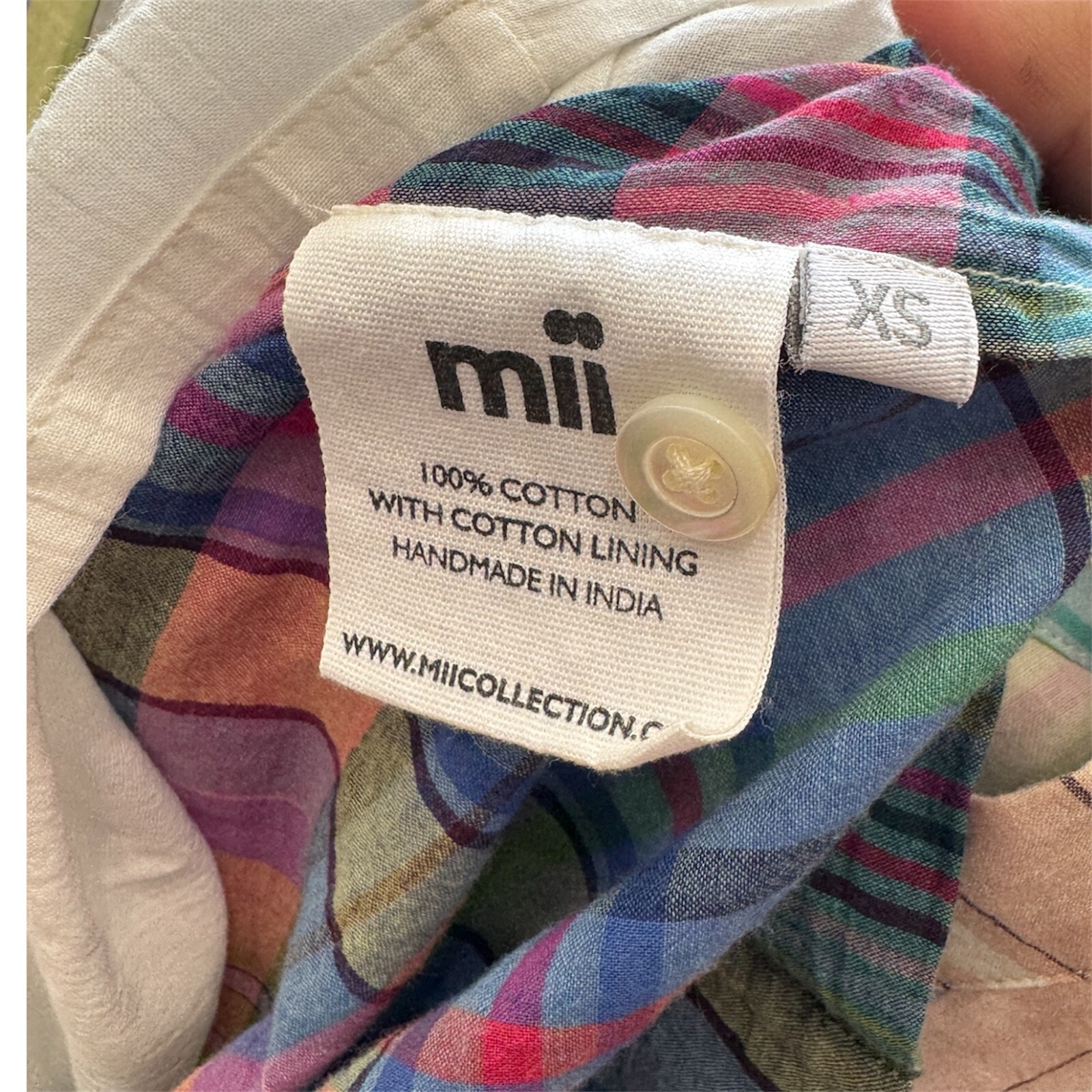 Mii Collection Summer Plaid Print Dress XS - image 4