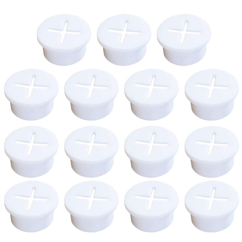 15 Pcs White Rubber Silicone Cable Hole Cover Wall Management eBay