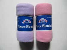 2 NEW BABY KING FLEECE RECEIVING BLANKETS 30" X 30"  ~GREAT SHOWER GIFT~