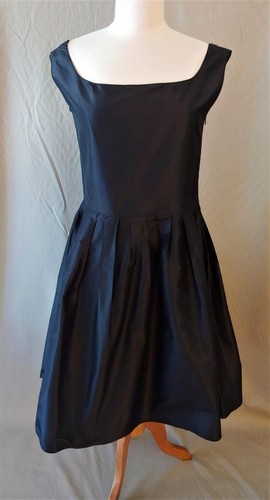 Jil Sander Navy Label Black & White Silk Dress Size 34/ US size 4 - Picture 7 of 8