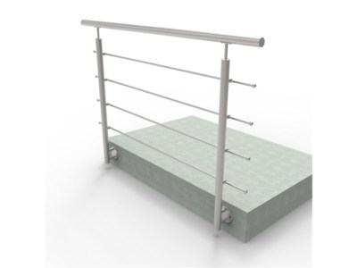 Handlauf Balkongeländer Relinggeländer Edelstahl Wandmontage gerade H0,9m L1,5m 