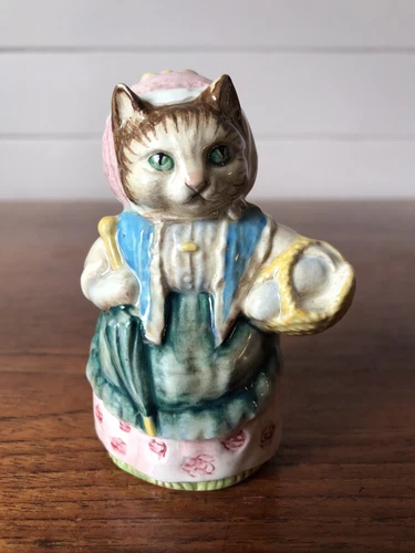  Vintage Beswick Beatrix Potter Cousin Ribby BP2 Gold Oval Backstamp Figurine 