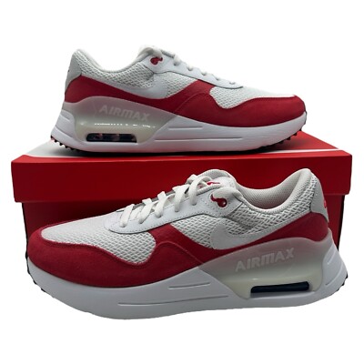 Nike Air max SYSTM Shoes Men's Size 10 University Red White Sneakers DM9537-104