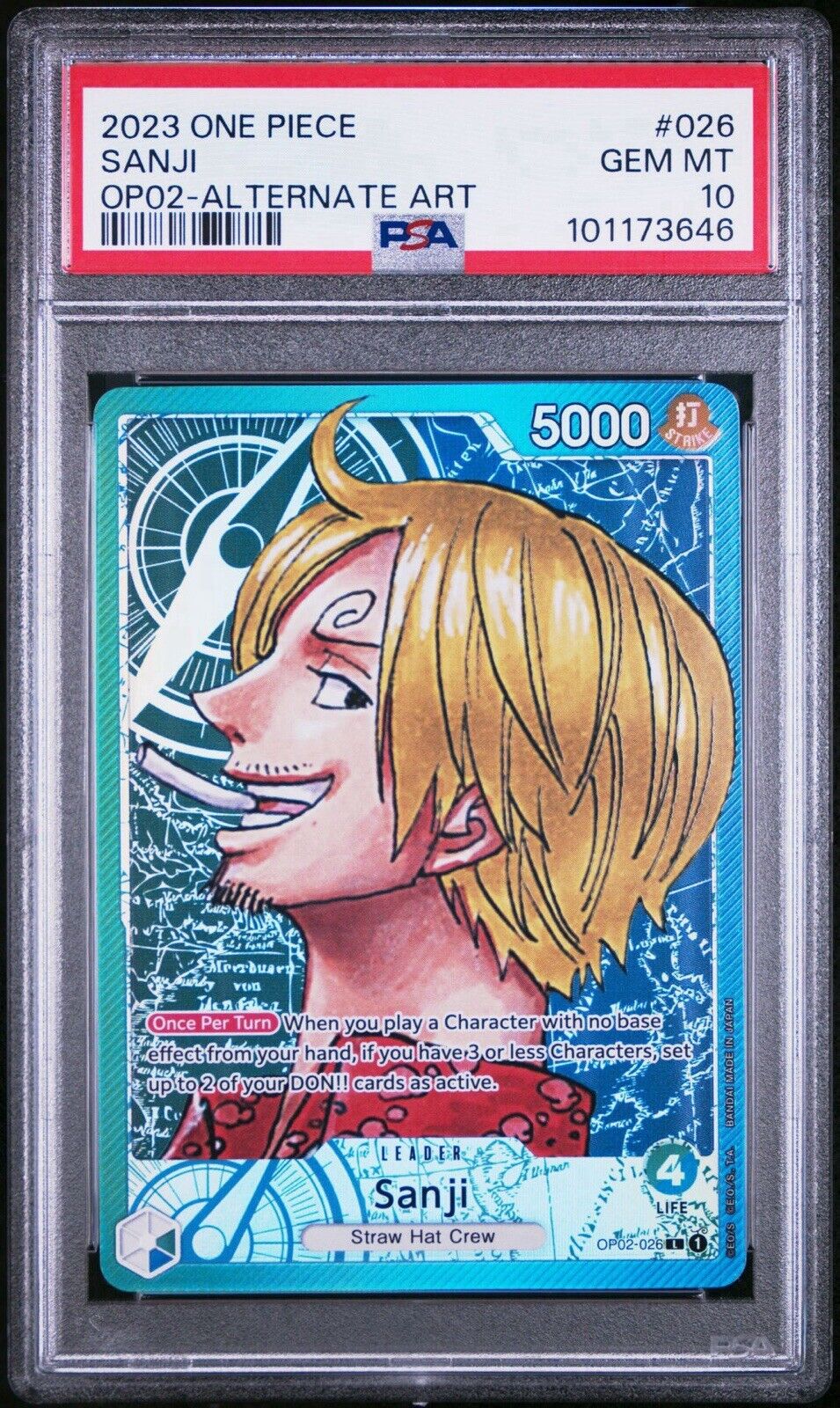 Sanji 2023 Paramount War #OP02-026 Leader (Alternate Art Sanji 2023 Paramount War #OP02-026 Leader (Alternate Art