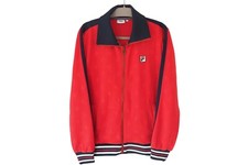 Vintage FILA Track Jacket Full Zip Size M red 00s sportswear windbreaker