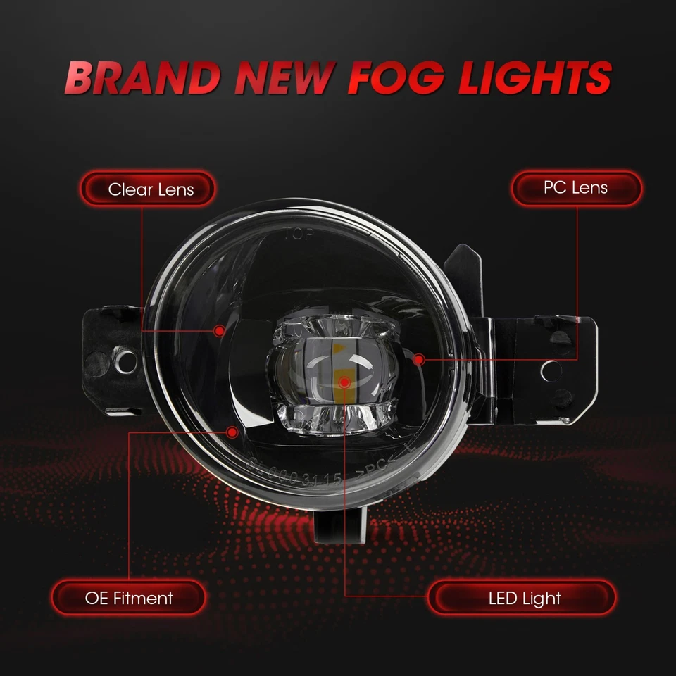 Luces antiniebla LED para Nissan Altima Sedán 07-18/07-14 Máxima/ 04-19 Sentra-L&R Foto 2 de 4