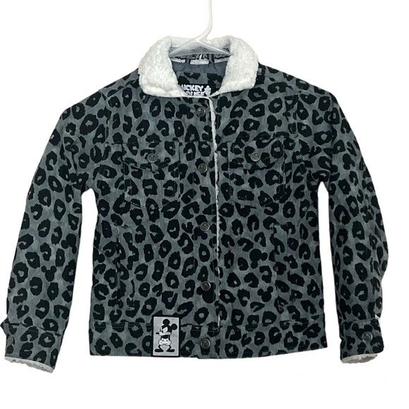 Leopard print trim jacket cheap