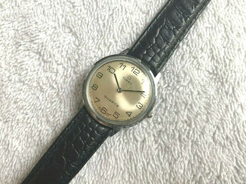 Vintage Timex Q Edelstahl H Cell 57119 England 05580 signiert Quarzuhr - Bild 9 von 9