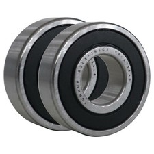 2 PACK USA TURNUP 6203-2RSC3 17X40X12MM Double Rubber Seal Ball Bearings