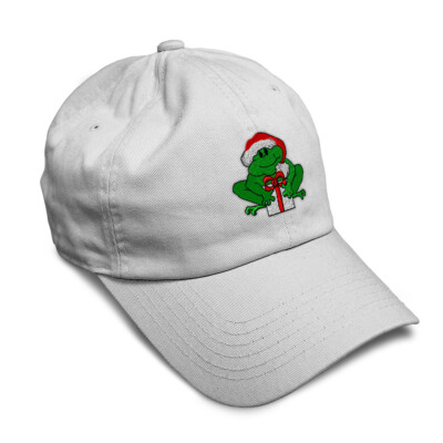 Soft Women Baseball Cap Christmas Frog 