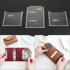 3PCS DIY Acrylic Folding Wallet Diy Template Handmade Leather DIY Card Holder