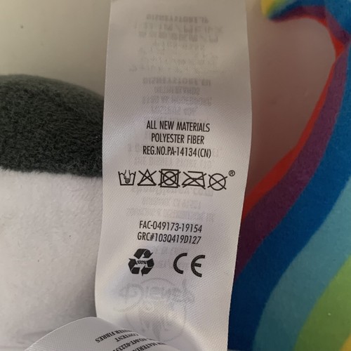 Peluche unicornio arco iris de adentro hacia afuera de la tienda Disney de 16"" Pixar relleno blanco suave - Imagen 9 de 9