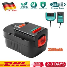 Batteria/caricabatterie 3,5 Ah 14,4 V Ni-MH per Black&Decker A14, A14E, A14F, A1714, A144, HPB14