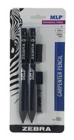 Zebra Mlp2 Carpenter Mechanical Pencil 2b 0.9mm Square Lead (2 Pack - 4 Pencils) Zebra Mlp2 Carpenter Mechanical Pencil 2b 0.9mm Square Lead (2 Pack - 4 Pencils)