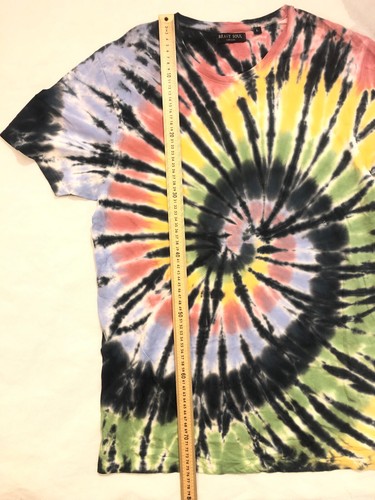 Brave Soul London Size L Tie Dye Short Sleeve Tee Spiral Jamaica Colours - Picture 5 of 8