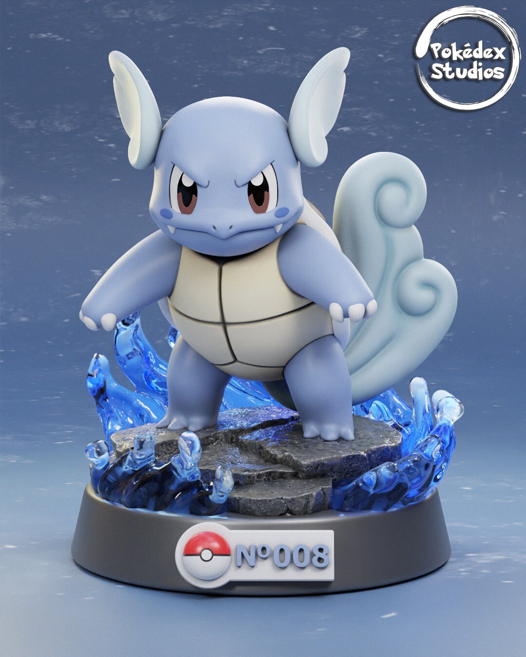 Figurine Pokémon Carabaffe 139mm pour création de diorama et décor de jeu