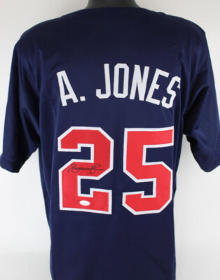 Andruw Jones Autographed Signed Atlanta Braves Custom Jersey (JSA COA ...