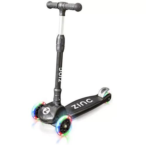 Zink T-Motion faltbarer beleuchteter 3-Rad-Roller | schwarz
