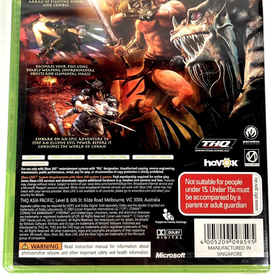 Conan Xbox 360 Game (2007) PAL Brand New & Sealed + Limited Edition Mini Comic - Image 4 of 4