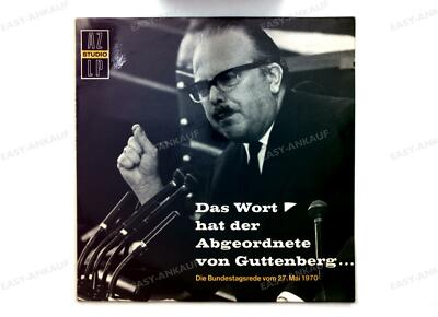 Freiherr von und zu Guttenberg - Das Wort hat der Abgeordnete GER LP 1970 '