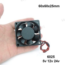 6025 DC 5/12/24V Cooler Fan 60x25mm 6cm Brushless Motor Cooling Fan 3D Printer
