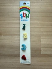 Vintage Life Button Div Fun Buttons Plastic 1234