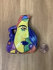 Picasso Inspired Functional Mini Vase Magnet