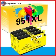3PK 951 XL 951XL Ink Cartridge 951 fit for 8640 8660 Printer(3xYellow)