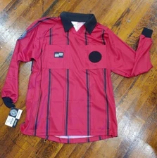 NWT Official Sports Long Sleeve Soccer Referee Jersey Size M Medium NEW Red