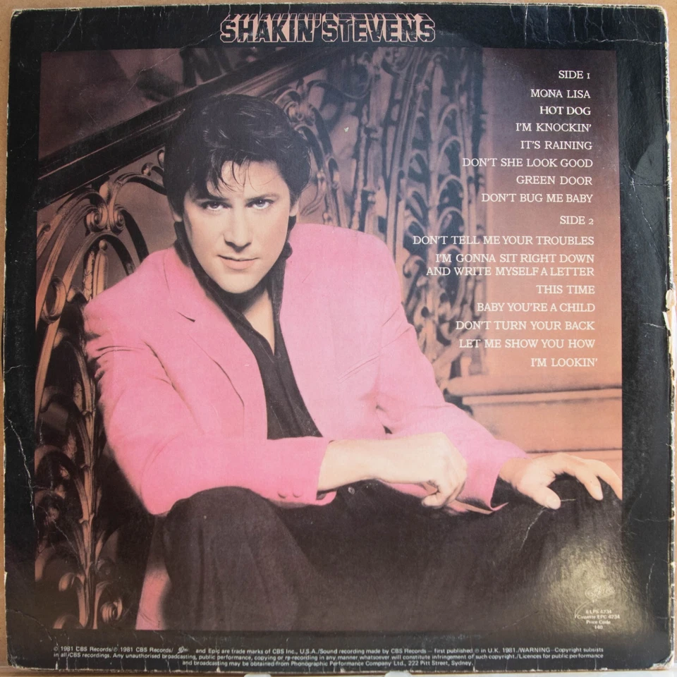 SHAKIN' STEVENS - GREEN DOOR - Vinyl LP - Epic - 1981 - VG FREE POSTAGE (2583) - Image 4 of 4
