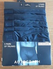 M&S " Autograph" Microskin Trunks  - Black - Size Large