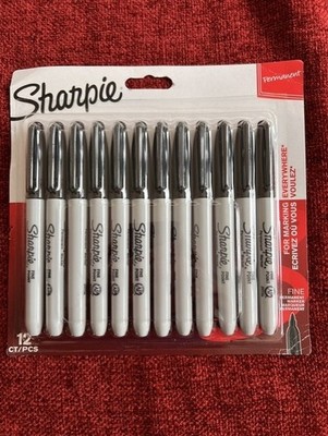 Sharpie Permanentmarker feine Spitze schwarz 12 Stück