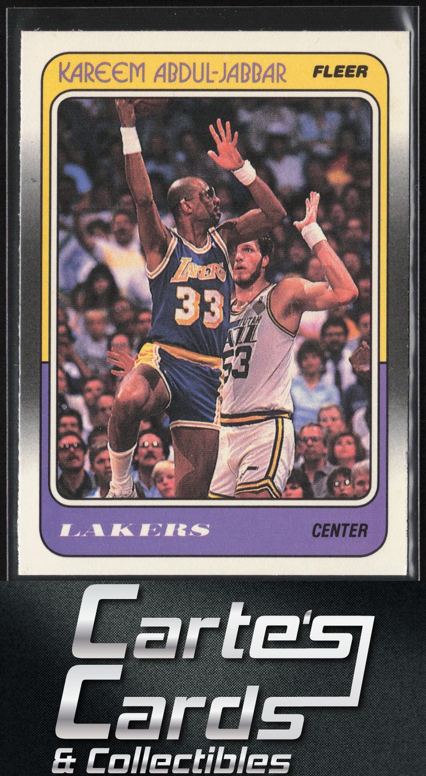 Kareem Abdul-Jabbar 1988-89 Fleer #64 Los Angeles Lakers