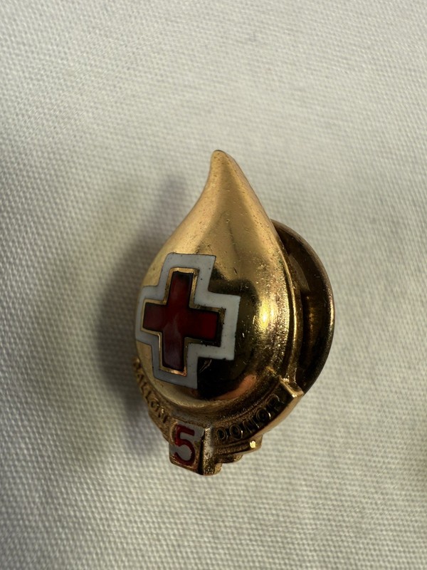 American Red Cross “5" five gallon donor commemorative pin (3, 4, 5 & 6 pins)