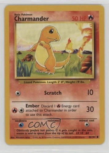 Charmander Pokemon Base Set #46 1999