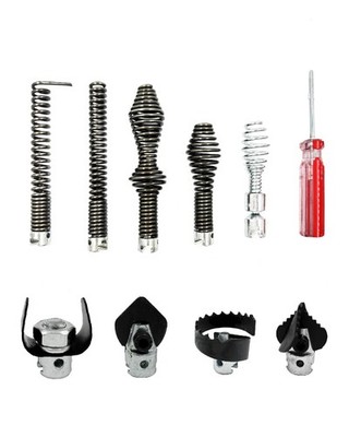 10Pcs Drain Snake Drill Attachment Auger Cutter Kit Fit RIDGID K-400 C-4 C-6