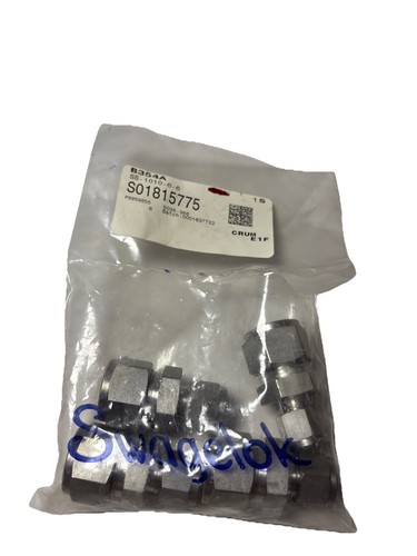 Lot Of 4 Swagelok SS-1010-6-6 5/8” Tube Union Stainless Steel Fittings